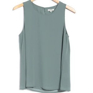Pleione Double Layer Woven Tank, Seafoam, Small